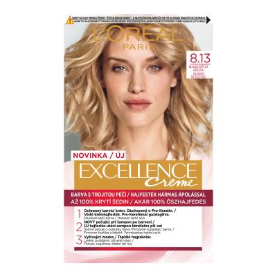 L'Oréal Paris Excellence Creme Triple Protection Vopsea de păr pentru femei 1 buc Nuanţă 8,13 Blond Light Beige