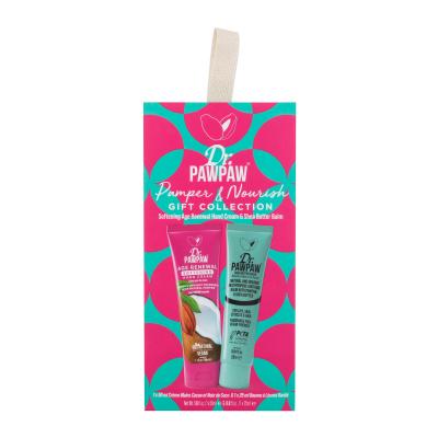 Dr. PAWPAW Pamper & Nourish Gift Collection Set cadou Cremă de mâini Age Renewal Softening Hand Cream 50 ml + balsam de buze Shea Butter Balm 25 ml