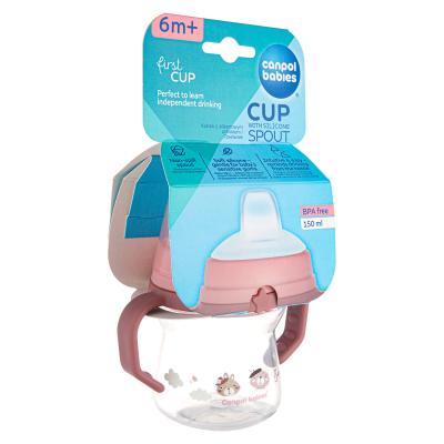Canpol babies Bonjour Paris First Cup Pink 6m+ Căni pentru copii 150 ml