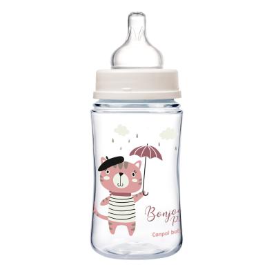 Canpol babies Bonjour Paris Easy Start Anti-Colic Bottle Pink 3m+ Biberoane pentru copii 240 ml