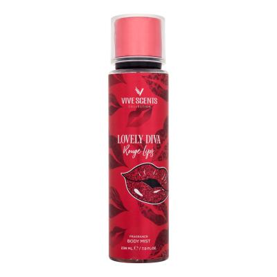 Vive Scents Lovely Diva Rouge Lips Spray de corp pentru femei 236 ml
