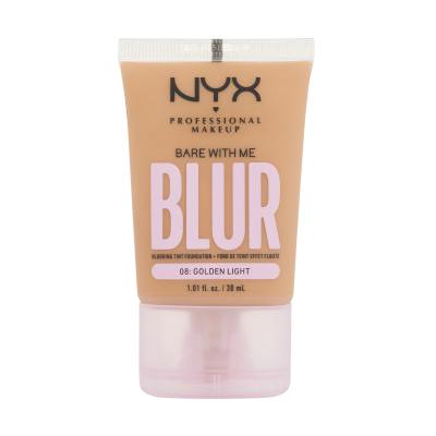 NYX Professional Makeup Bare With Me Blur Tint Foundation Fond de ten pentru femei 30 ml Nuanţă 08 Golden Light