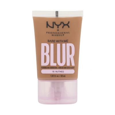 NYX Professional Makeup Bare With Me Blur Tint Foundation Fond de ten pentru femei 30 ml Nuanţă 18 Nutmeg