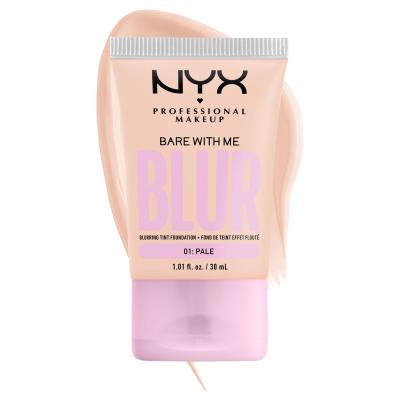 NYX Professional Makeup Bare With Me Blur Tint Foundation Fond de ten pentru femei 30 ml Nuanţă 01 Pale