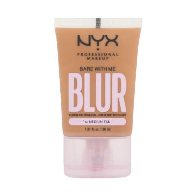 NYX Professional Makeup Bare With Me Blur Tint Foundation Fond de ten pentru femei 30 ml Nuanţă 14 Medium Tan