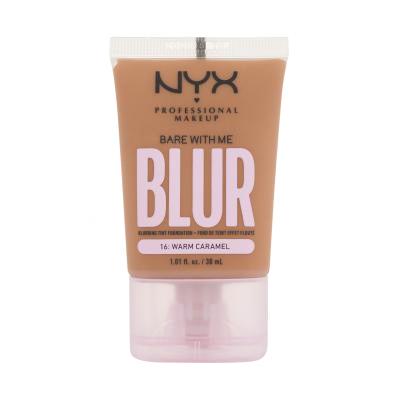 NYX Professional Makeup Bare With Me Blur Tint Foundation Fond de ten pentru femei 30 ml Nuanţă 16 Warm Caramel