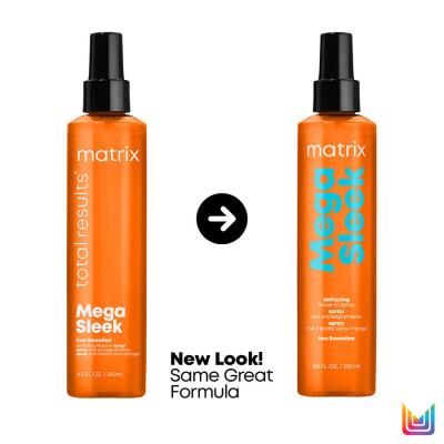 Matrix Mega Sleek Iron Smoother Defrizzing Leave-In Spray Protecție termică pentru femei 250 ml