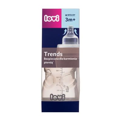 LOVI Trends Bottle 3m+ Beige Biberoane pentru copii 250 ml