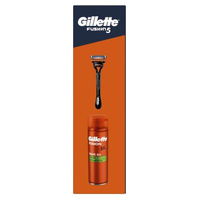 Gillette Fusion5 Set cadou Aparat de ras Fusion5 1 buc + gel de ras Fusion Shave Gel Sensitive 200 ml