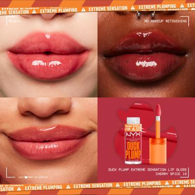 NYX Professional Makeup Duck Plump Luciu de buze pentru femei 6,8 ml Nuanţă 19 Cherry Spice