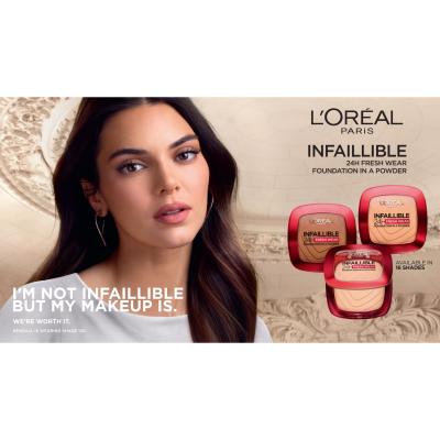 L&#039;Oréal Paris Infaillible 24H Fresh Wear Foundation In A Powder Fond de ten pentru femei 9 g Nuanţă 200 Golden Sand