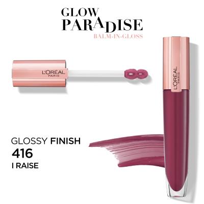 L&#039;Oréal Paris Glow Paradise Balm In Gloss Luciu de buze pentru femei 7 ml Nuanţă 416 Raise
