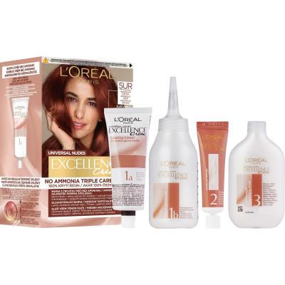 L&#039;Oréal Paris Excellence Creme Triple Protection Vopsea de păr pentru femei 48 ml Nuanţă 5UR Universal Red