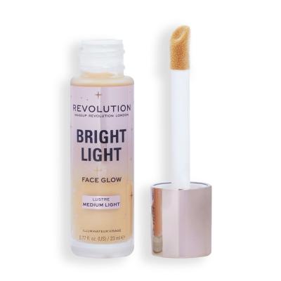 Makeup Revolution London Bright Light Face Glow Fond de ten pentru femei 23 ml Nuanţă Lustre Medium Light