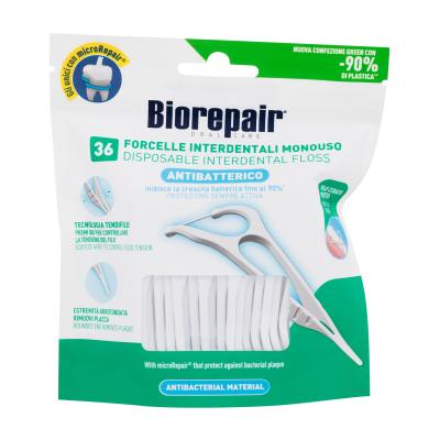 Biorepair Antibacterial Disposable Interdental Floss Ață dentară Set