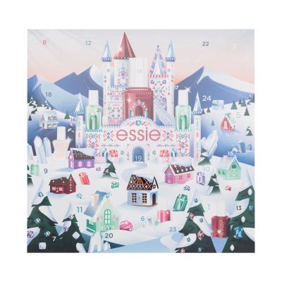 Essie Nail Lacquer Wonderland Advent Calendar Set cadou Lac de unghii 7 x 13,5 ml + lac de unghii 1 x 10 ml + lac de unghii 10 x 5 ml + top coat de unghii 1 x 13,5 ml + top coat de unghii 2 x 5 ml + îngrijire unghii 1 x 5 ml + ulei de unghii 1 x 5 ml + dizolvant de unghii 25 ml Cutie cu defect