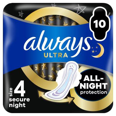 Always Ultra Secure Night Absorbant pentru femei Set