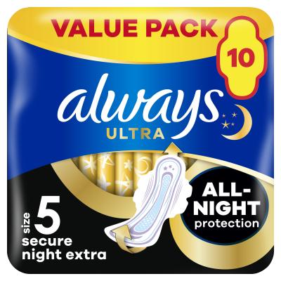Always Ultra Secure Night Extra Absorbant pentru femei Set
