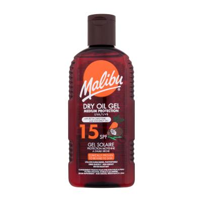 Malibu Dry Oil Gel With Beta Carotene and Coconut Oil SPF15 Pentru corp 200 ml