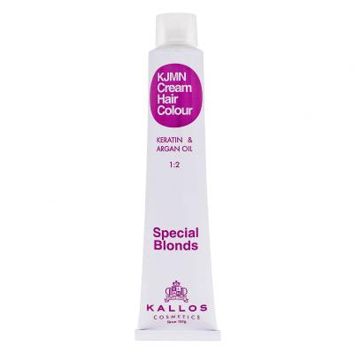 Kallos Cosmetics KJMN Cream Hair Colour Keratin & Argan Oil Special Blonds Vopsea de păr pentru femei 100 ml Nuanţă 12.8 Special Ultra Pearl Blond