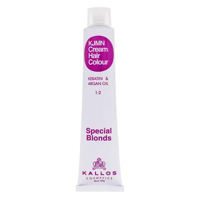 Kallos Cosmetics KJMN Cream Hair Colour Keratin & Argan Oil Special Blonds Vopsea de păr pentru femei 100 ml Nuanţă 90.01 Silver Blond