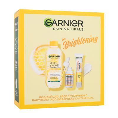 Garnier Skin Naturals Vitamin C for Brightening Set cadou Ser pentru față Skin Naturals Vitamin C Brightening Super Serum 30 ml + apă micelară Skin Naturals Micellar Vitamin C Cleansing Water 400 ml + fluid pentru față Skin Naturals Vitamin C Daily UV SPF50 Invisible 40 ml
