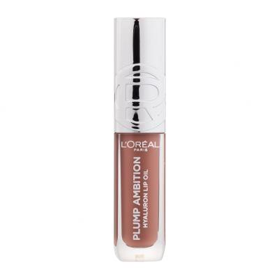 L'Oréal Paris Plump Ambition Hyaluron Lip Oil Ulei de buze pentru femei 5 ml Nuanţă 641 Latte Glace