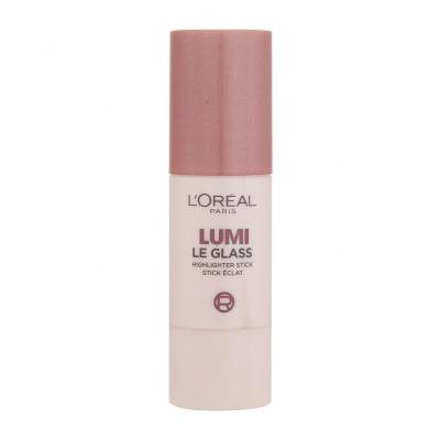 L'Oréal Paris Lumi Le Glass Highlighter Stick Iluminator pentru femei 7 g Nuanţă 620 Glassy Pink Ballet