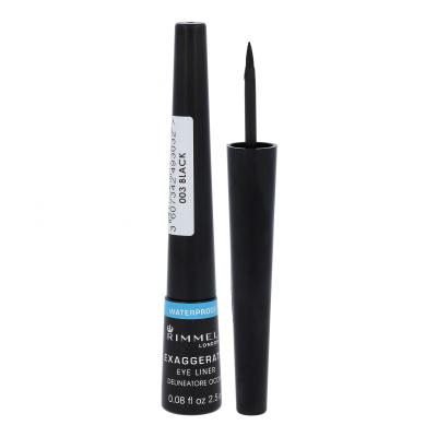 Rimmel London Exaggerate Waterproof Tuș de ochi pentru femei 2,5 ml Nuanţă 003 Black