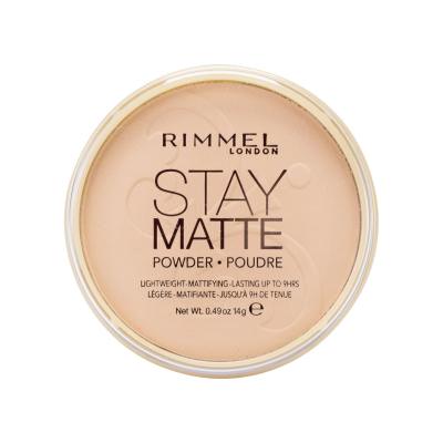 Rimmel London Stay Matte Pudră pentru femei 14 g Nuanţă 005 Silky Beige