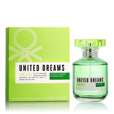 Benetton United Dreams Live Free Apă de toaletă pentru femei 80 ml