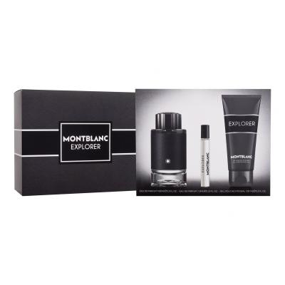 Montblanc Explorer Set cadou Apă de parfum 100 ml + apă de parfum 7,5 ml + gel de duș 100 ml Cutie cu defect