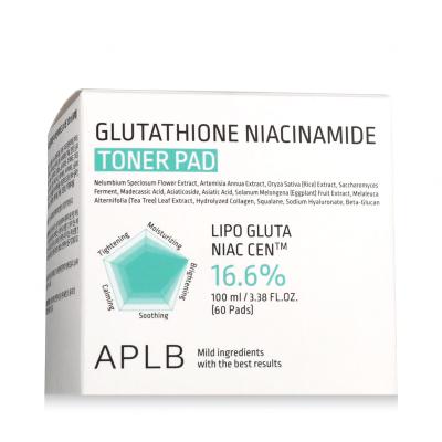 APLB Glutathione Niacinamide Toner Pad Loțiuni și ape termale 60 buc