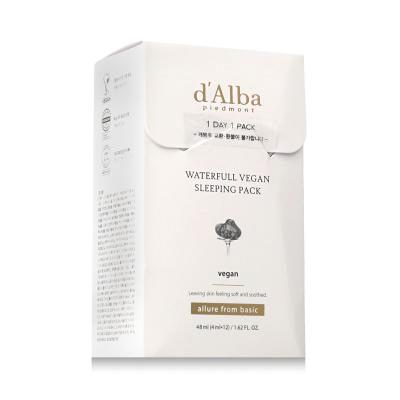 d&#039;Alba White Truffle Waterfull Vegan Sleeping Pack Mască de față pentru femei 12x4 ml