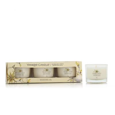 Yankee Candle Twinkling Lights Set cadou Lumânări parfumate 3 x 37 g