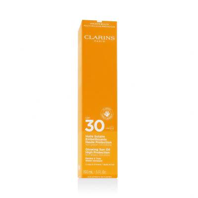 Clarins Sun Care Glowing Sun Oil SPF30 Pentru corp pentru femei 150 ml