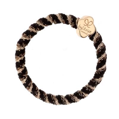By Eloise London Woven Gold Quatrefoil Elastice de păr pentru femei 1 buc Nuanţă Golden Graphite