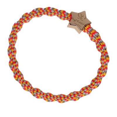 By Eloise London Metallic Gold Star Elastice de păr pentru femei 1 buc Nuanţă Tropicana