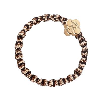 By Eloise London Metallic Gold Quatrefoil Elastice de păr pentru femei 1 buc Nuanţă Cocoa Dust