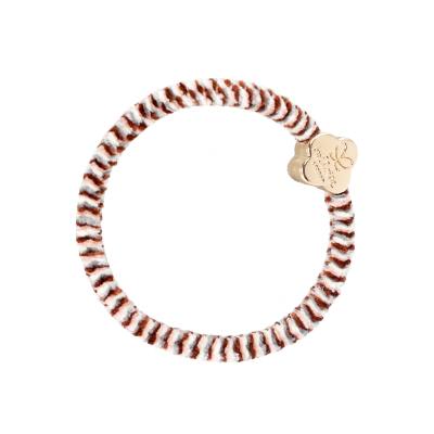 By Eloise London Velvet Gold Quatrefoil Elastice de păr 1 buc Nuanţă Soft Neutrals