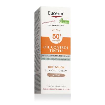 Eucerin Sun Oil Control Tinted Dry Touch Sun Gel-Cream SPF50+ Pentru ten 50 ml Nuanţă Medium