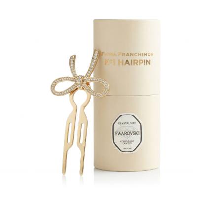 Fiona Franchimon Nº1 Hairpin Steel Crystals By Swarovski Clemă de păr pentru femei 1 buc Nuanţă Yellow Gold Finish