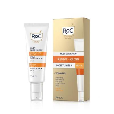 RoC Multi Correxion Revive + Glow Moisturiser SPF30 Cremă de zi pentru femei 50 ml
