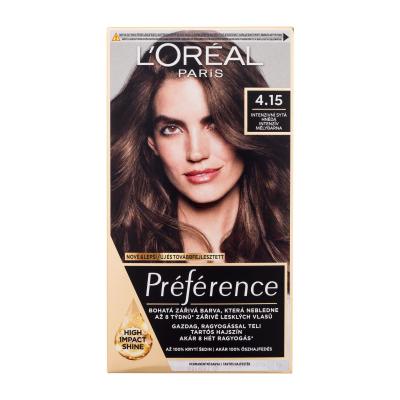 L'Oréal Paris Préférence Vopsea de păr pentru femei 60 ml Nuanţă 4.15