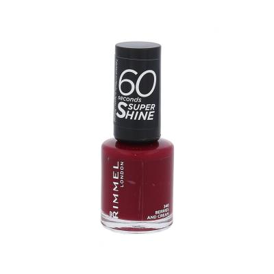 Rimmel London 60 Seconds Super Shine Lac de unghii pentru femei 8 ml Nuanţă 340 Berries And Cream
