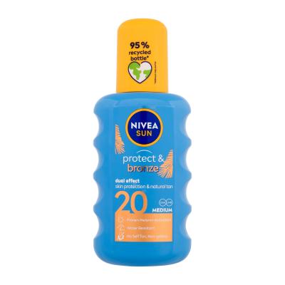 Nivea Sun Protect & Bronze Sun Spray SPF20 Pentru corp 200 ml