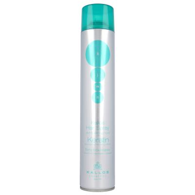 Kallos Cosmetics Hair Spray Extra Strong Hold With Keratin Fixativ de păr pentru femei 750 ml Sticla cu defect