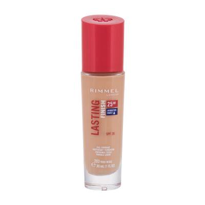 Rimmel London Lasting Finish 25H SPF20 Fond de ten pentru femei 30 ml Nuanţă 203 True Beige
