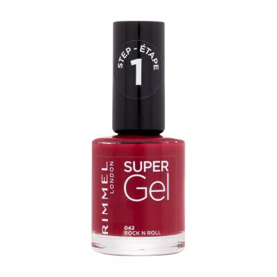 Rimmel London Super Gel STEP1 Lac de unghii pentru femei 12 ml Nuanţă 042 Rock n Roll