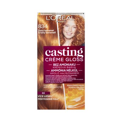 L'Oréal Paris Casting Creme Gloss Vopsea de păr pentru femei 48 ml Nuanţă 834 Hot Caramel
